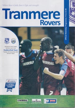 Tranmere Rovers v Huddersfield Match Programme 2010-12-14